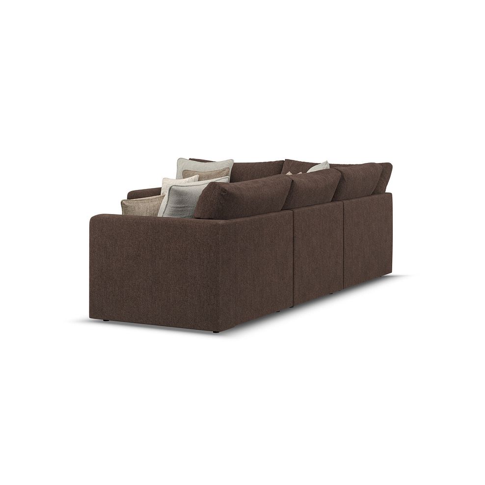 Elston 4 Seat Modular Right Hand Corner Sofa in Penny Cacao Fabric - Group 2 3