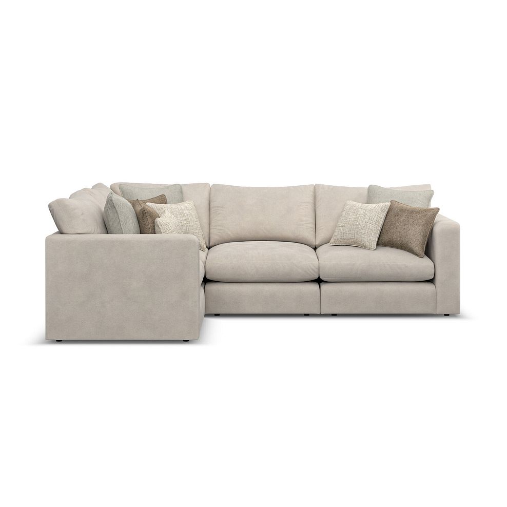 Elston 4 Seat Modular Right Hand Corner Sofa in Penny Dove  Fabric - Group 2 1