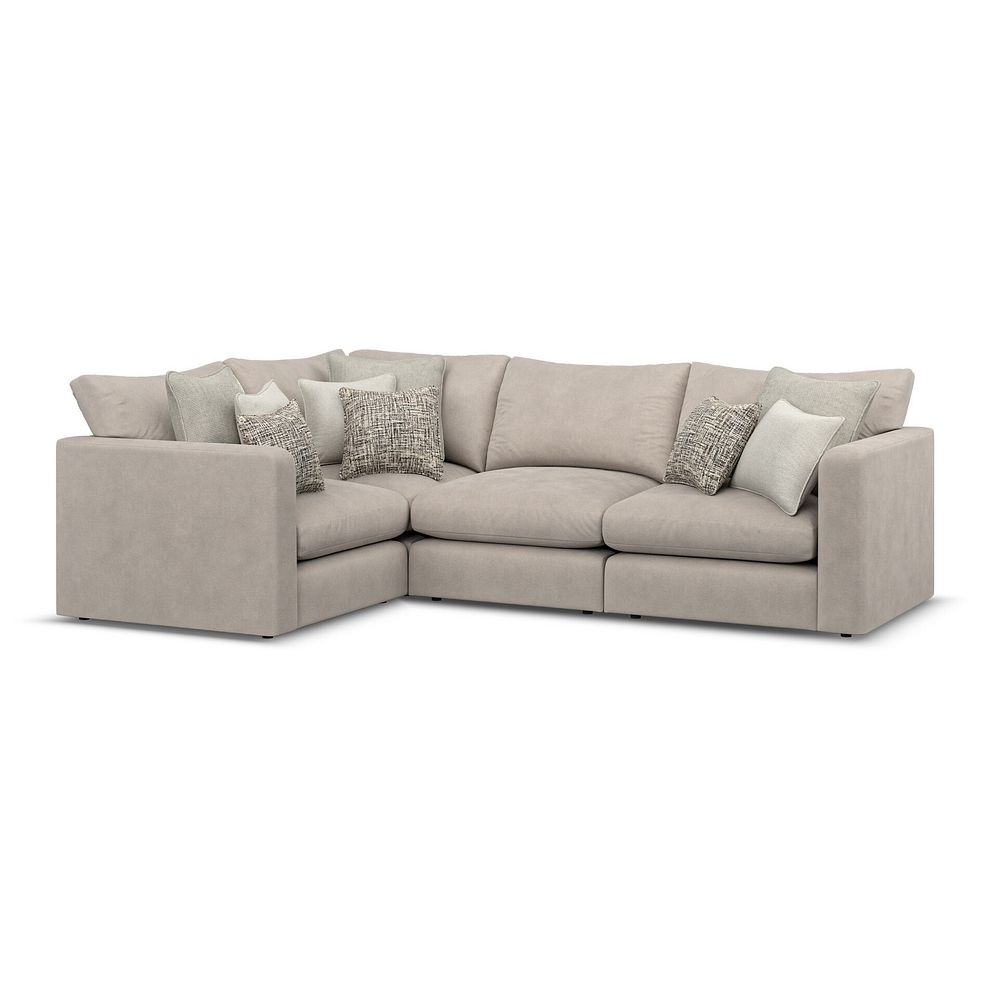 Elston 4 Seat Modular Right Hand Corner Sofa in Penny Mid Grey Fabric - Group 2 1
