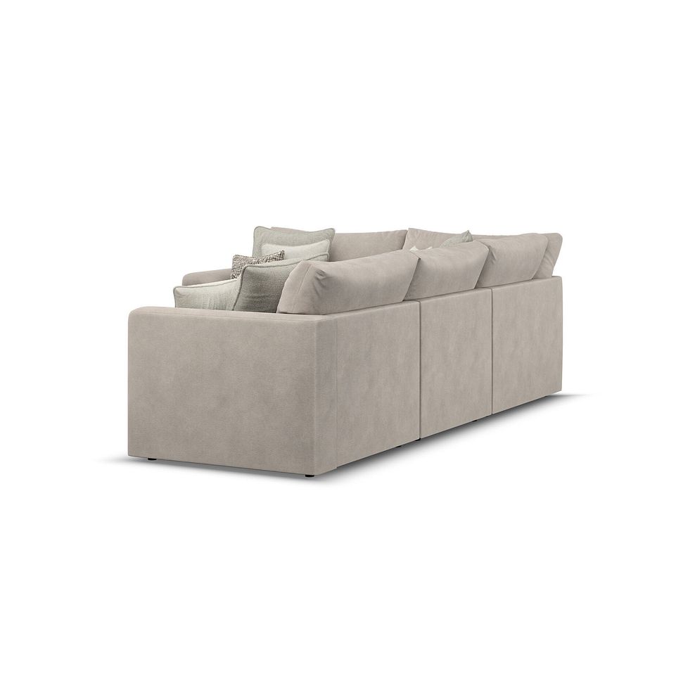 Elston 4 Seat Modular Right Hand Corner Sofa in Penny Mid Grey Fabric - Group 2 3