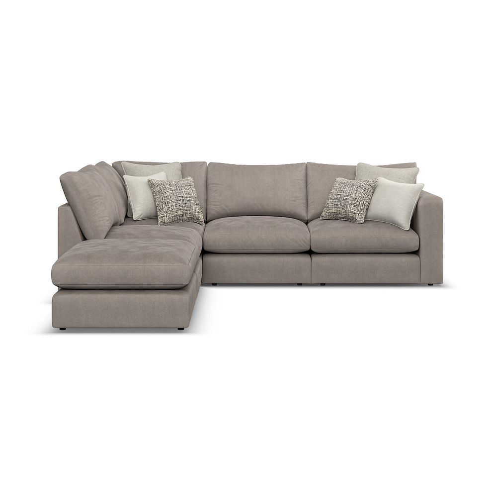 Elston Modular 4 Seat Right Hand Open End Corner Sofa in Penny Clay Fabric - Group 5 FOOT 2