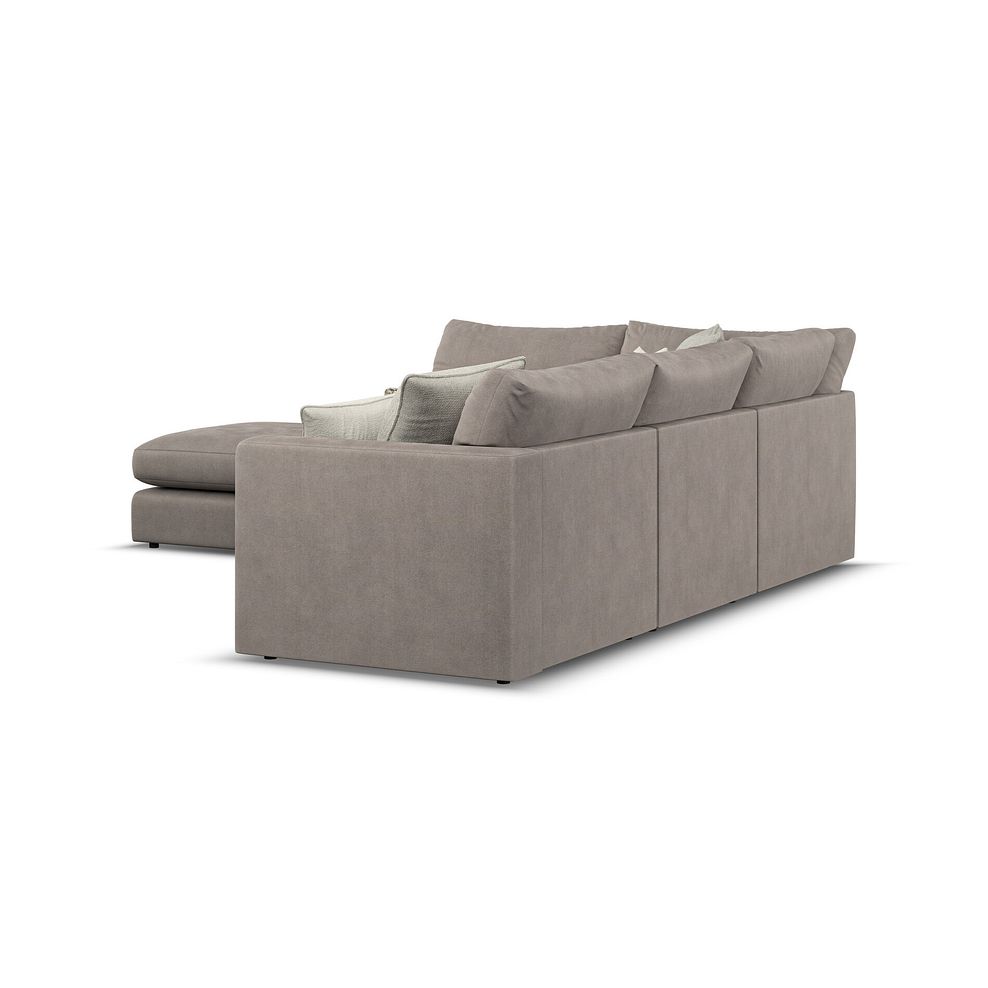 Elston Modular 4 Seat Right Hand Open End Corner Sofa in Penny Clay Fabric - Group 5 FOOT 3