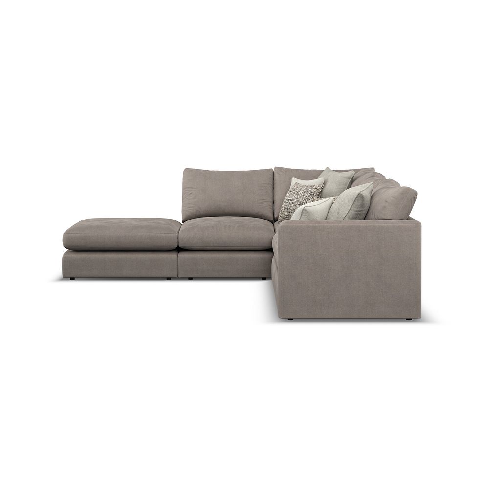Elston Modular 4 Seat Right Hand Open End Corner Sofa in Penny Clay Fabric - Group 5 FOOT 4