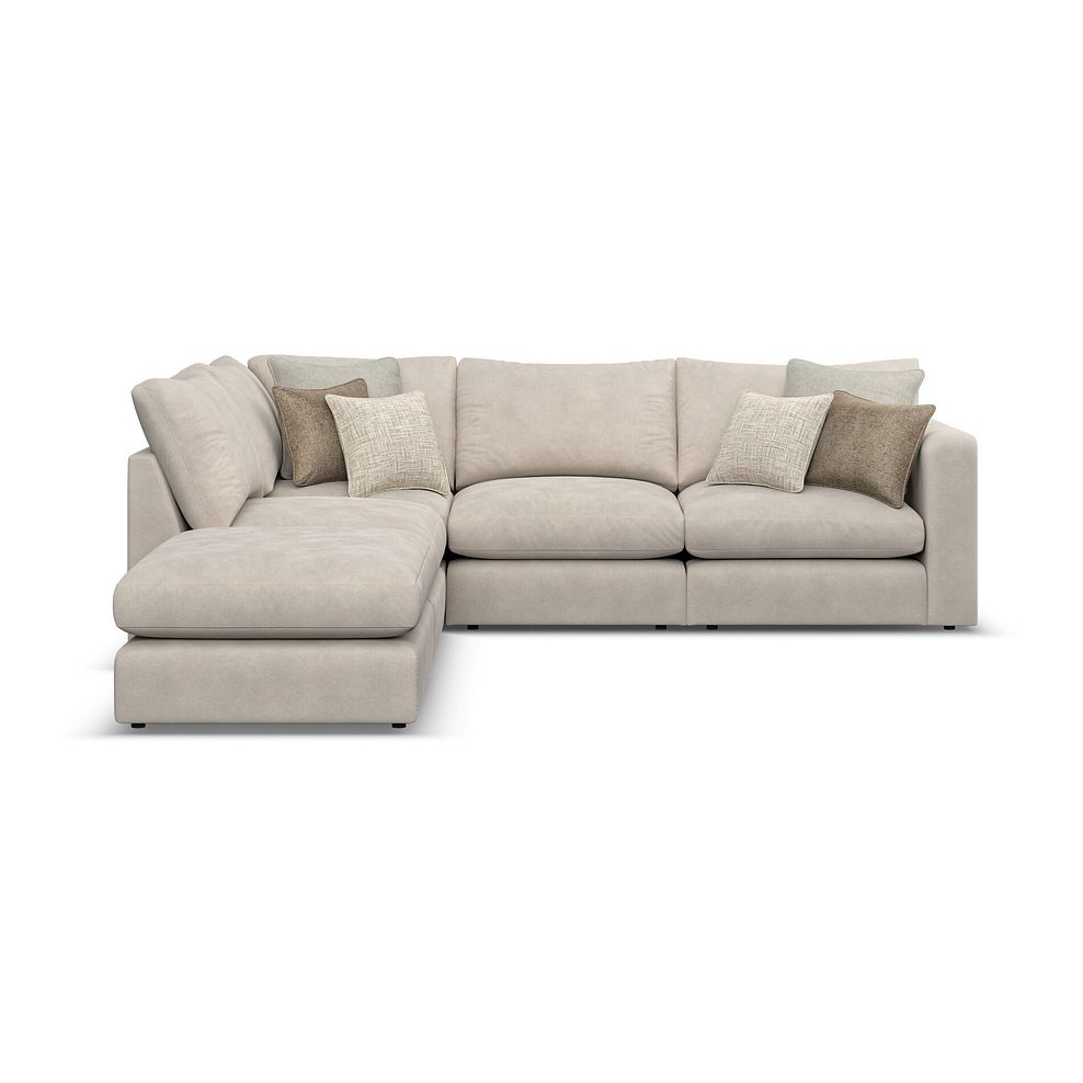 Elston Modular 4 Seat Right Hand Open End Corner Sofa in Penny Dove Fabric - Group 5 FOOT 2