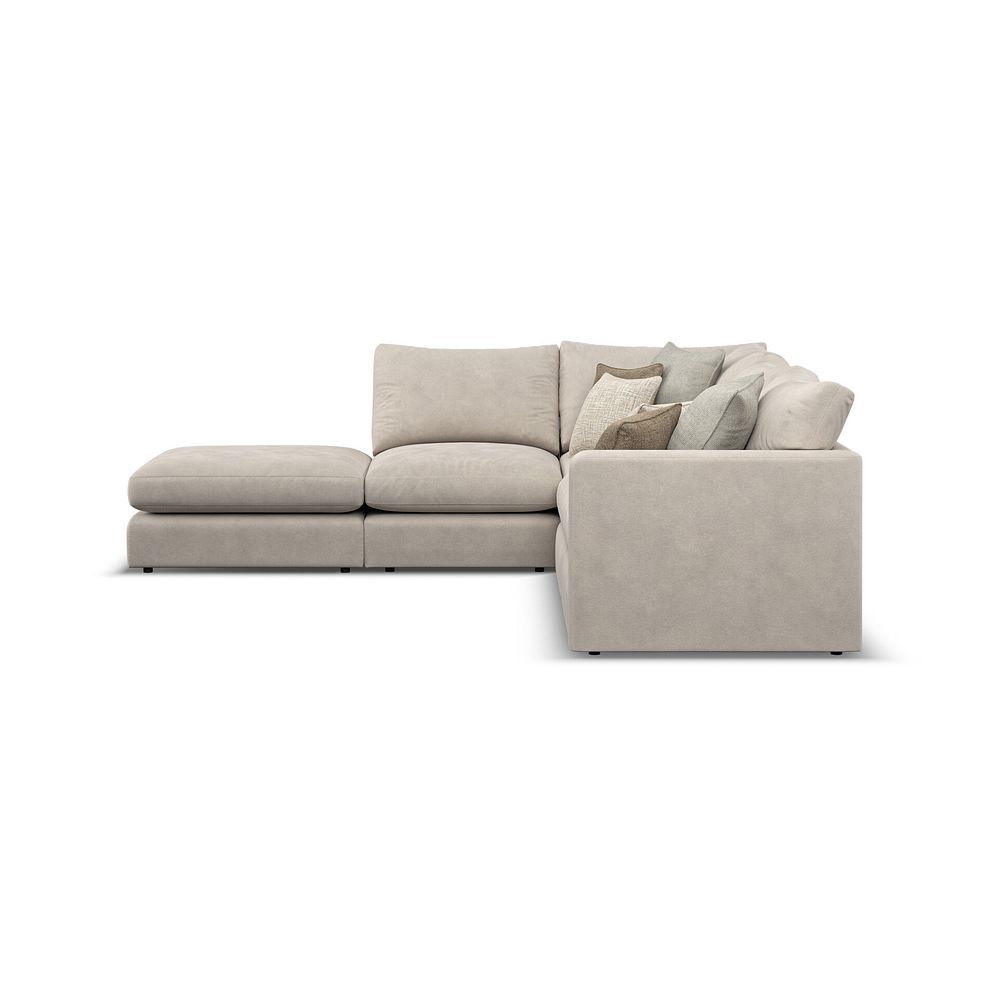 Elston Modular 4 Seat Right Hand Open End Corner Sofa in Penny Dove Fabric - Group 5 FOOT 4