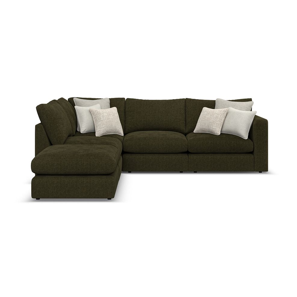Elston Modular 4 Seat Right Hand Open End Corner Sofa in Penny Forest Fabric - Group 5 FOOT 2