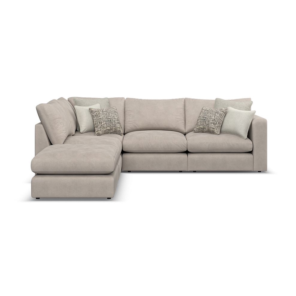 Elston Modular 4 Seat Right Hand Open End Corner Sofa in Penny Mid Grey Fabric - Group 5 FOOT 2