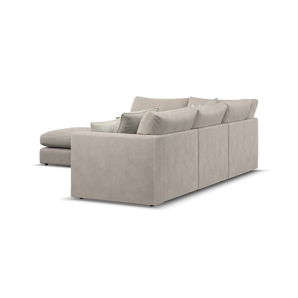 Elston Modular 4 Seat Right Hand Open End Corner Sofa in Penny Mid Grey Fabric - Group 5 FOOT 3