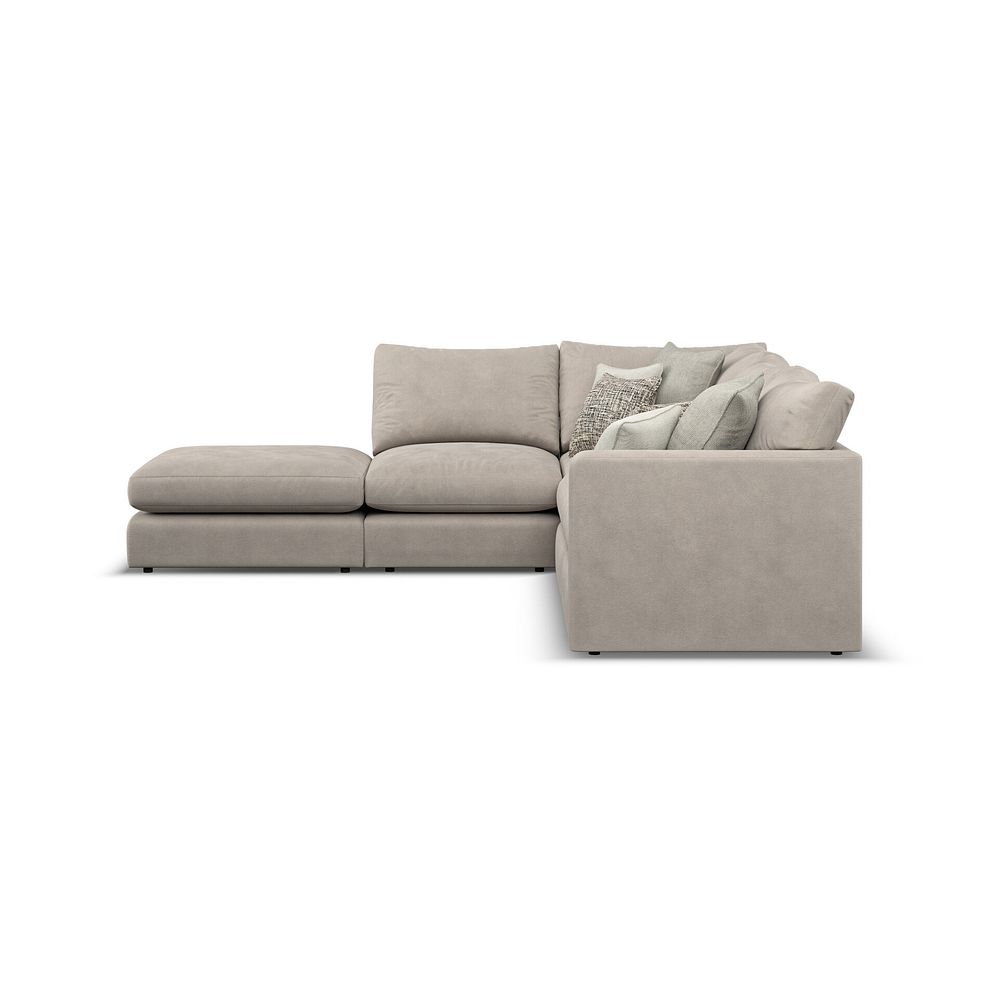 Elston Modular 4 Seat Right Hand Open End Corner Sofa in Penny Mid Grey Fabric - Group 5 FOOT 4