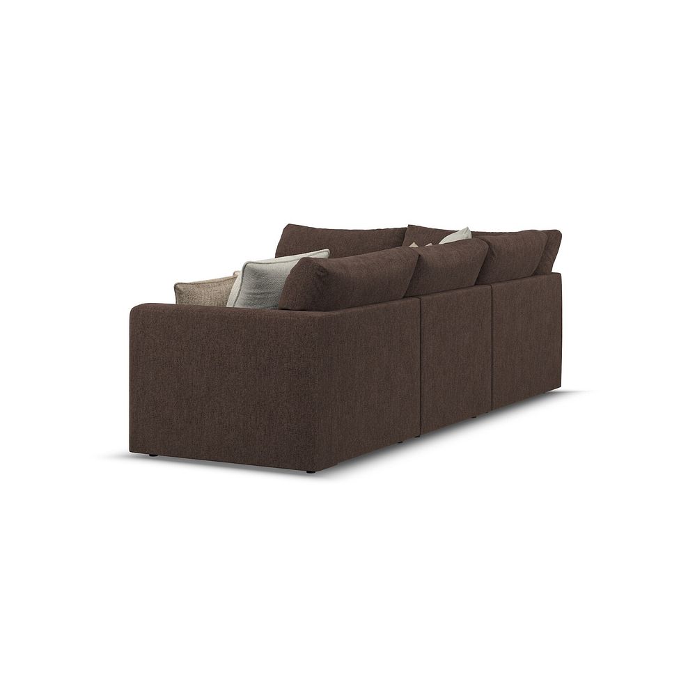 Elston 4 Seat Right Hand Modular Corner Sofa in Penny Cacao Fabric - Group 5 3