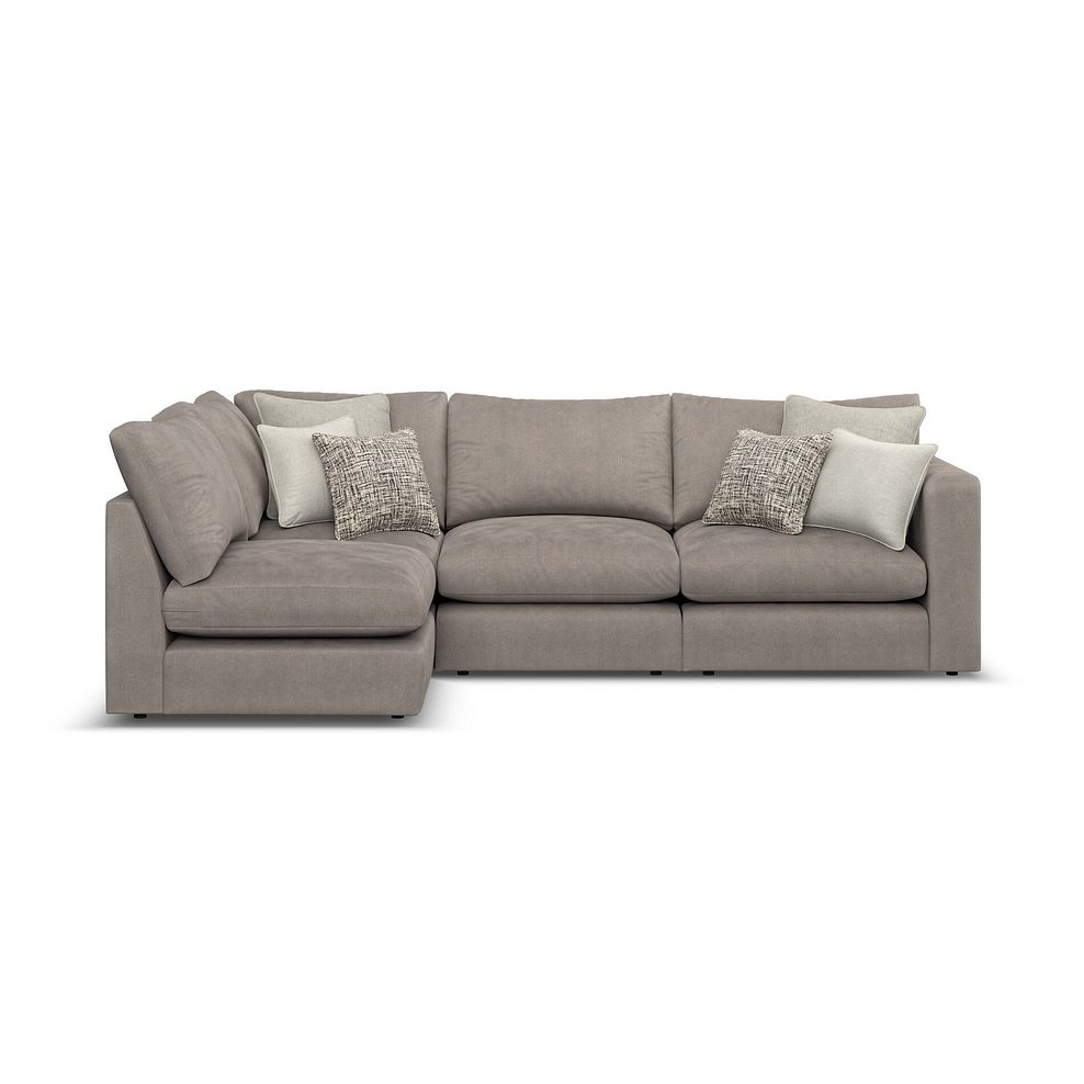 Elston 4 Seat Right Hand Modular Corner Sofa in Penny Clay Fabric - Group 5 2