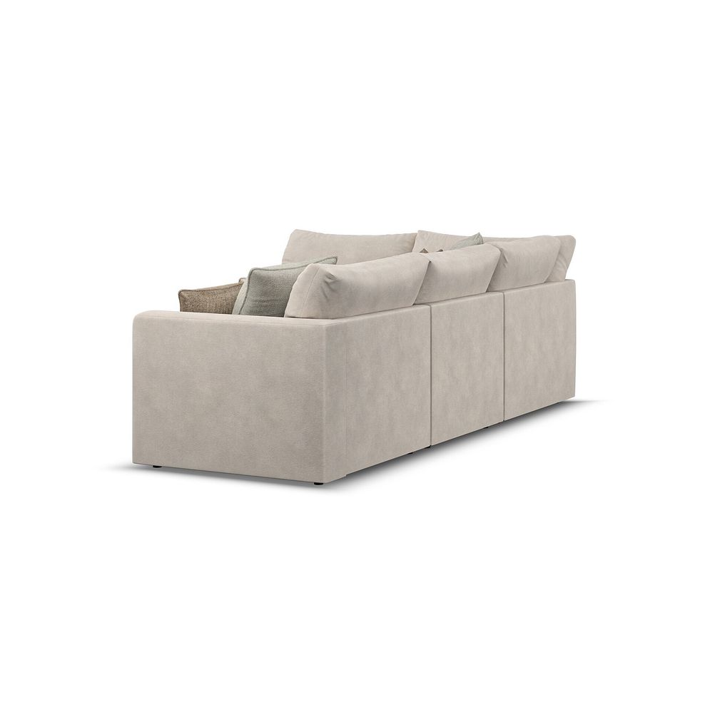 Elston 4 Seat Right Hand Modular Corner Sofa in Penny Dove Fabric - Group 5 3