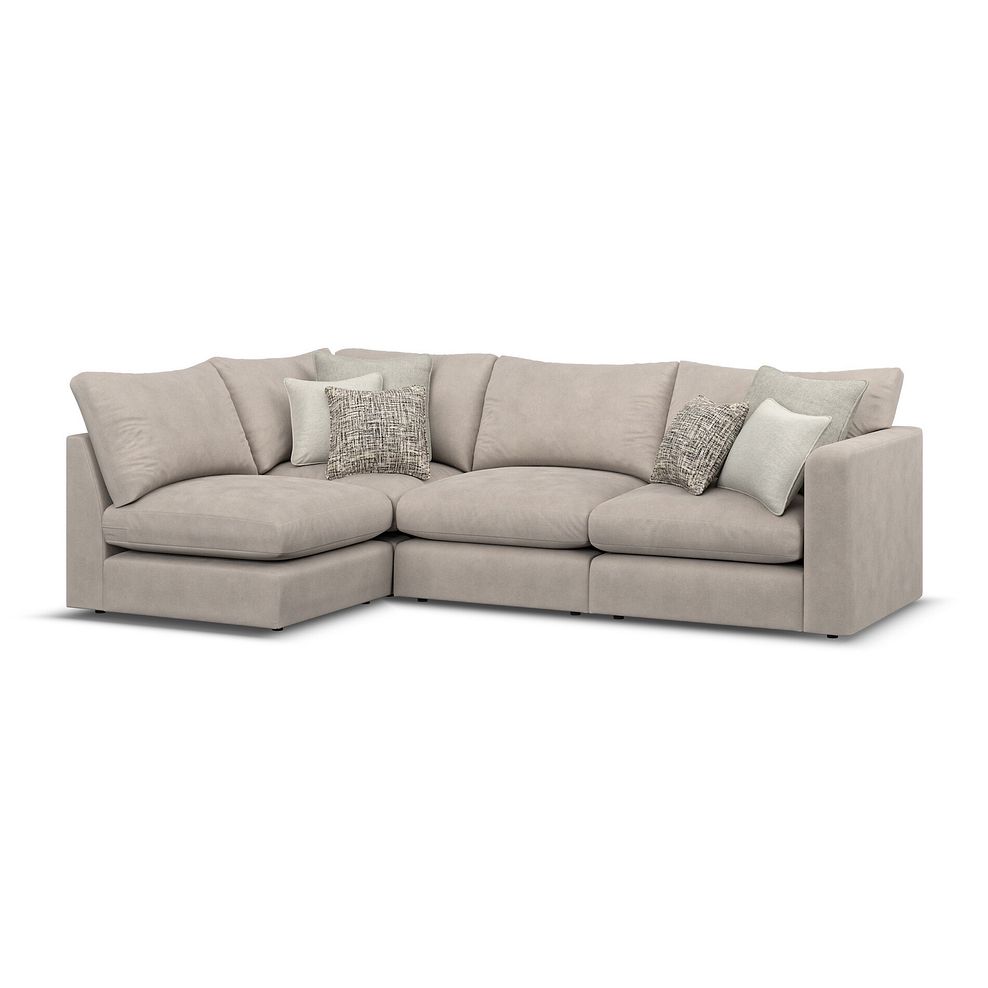 Elston 4 Seat Right Hand Modular Corner Sofa in Penny Mid Grey Fabric - Group 5 1
