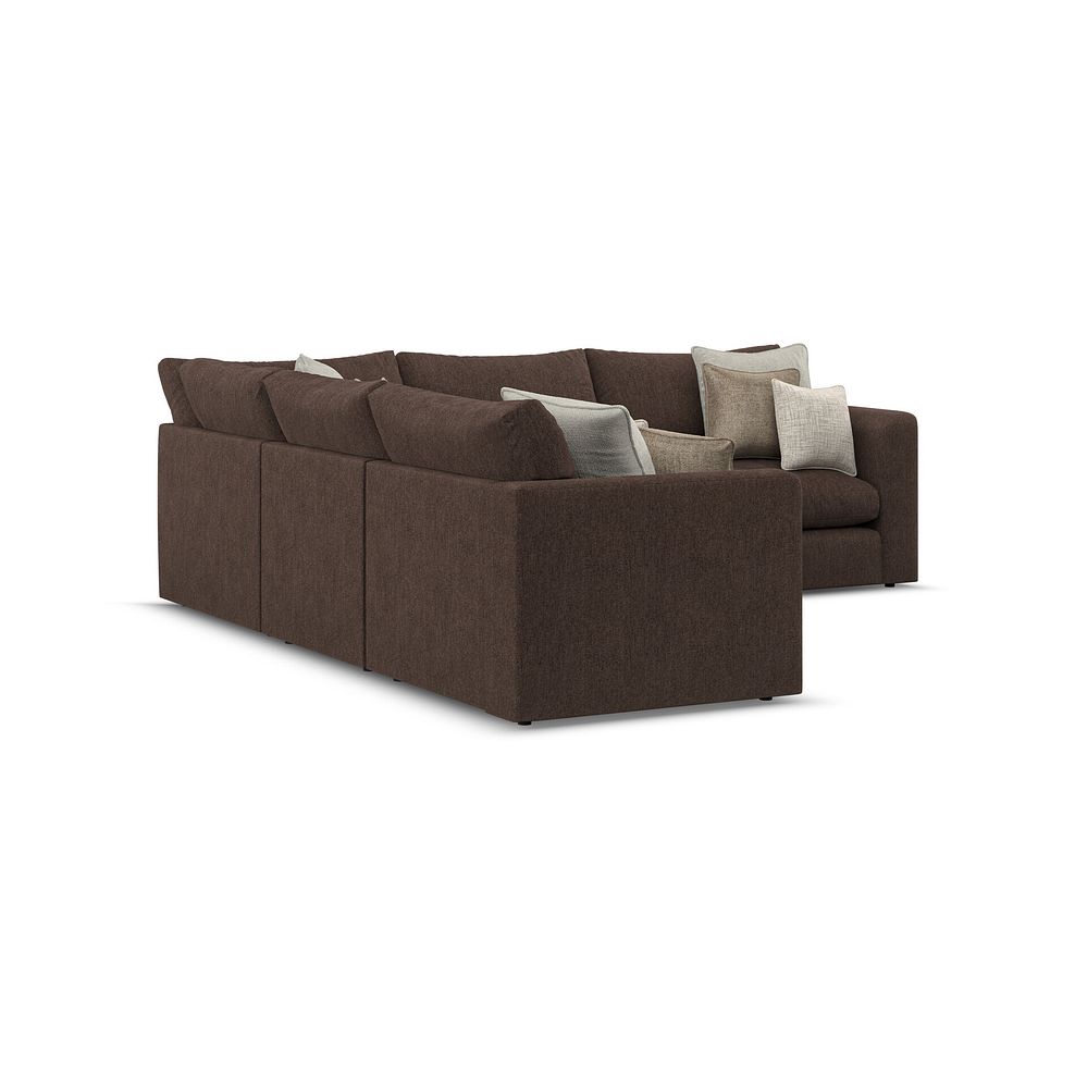 Elston 5 Seat Modular Corner Sofa in Penny Cacao Fabric - Group 3 3