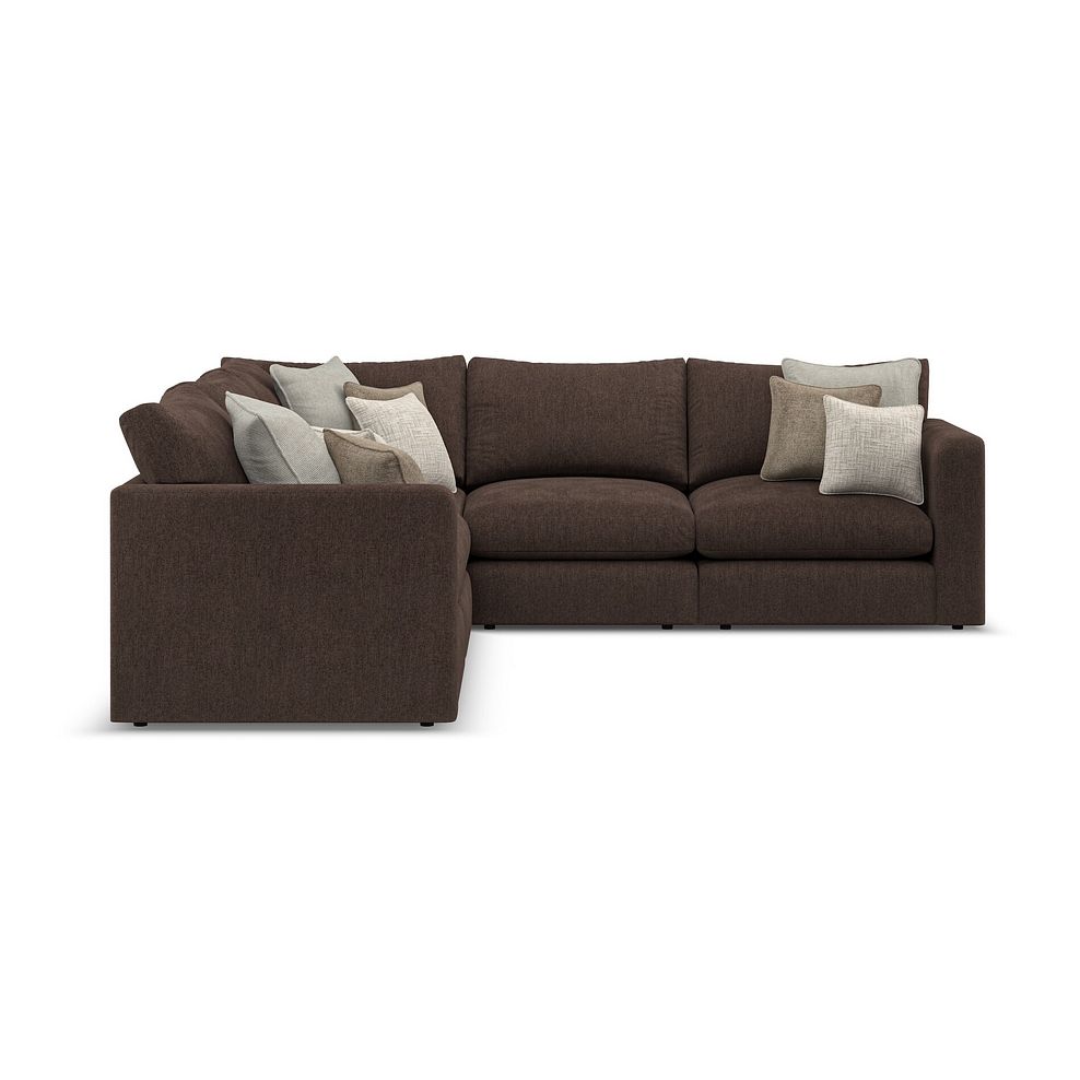 Elston 5 Seat Modular Corner Sofa in Penny Cacao Fabric - Group 3 4