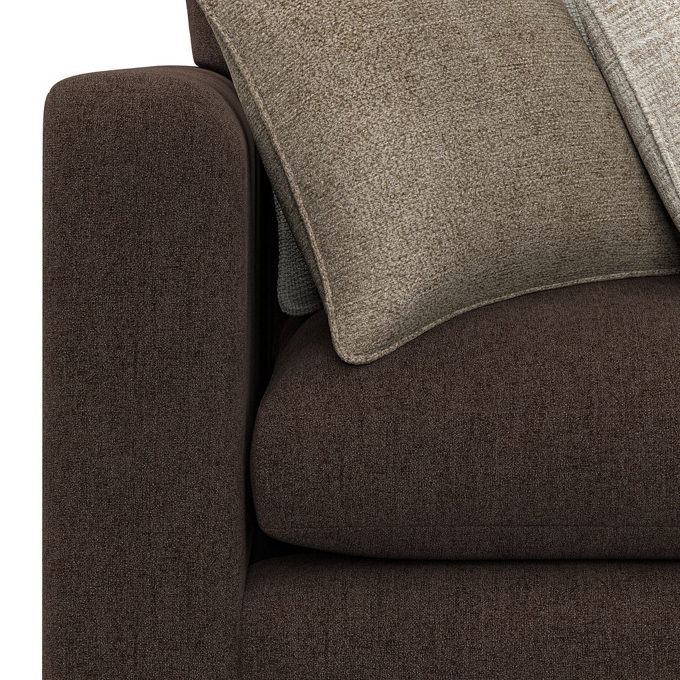 Elston 5 Seat Modular Corner Sofa in Penny Cacao Fabric - Group 3 5
