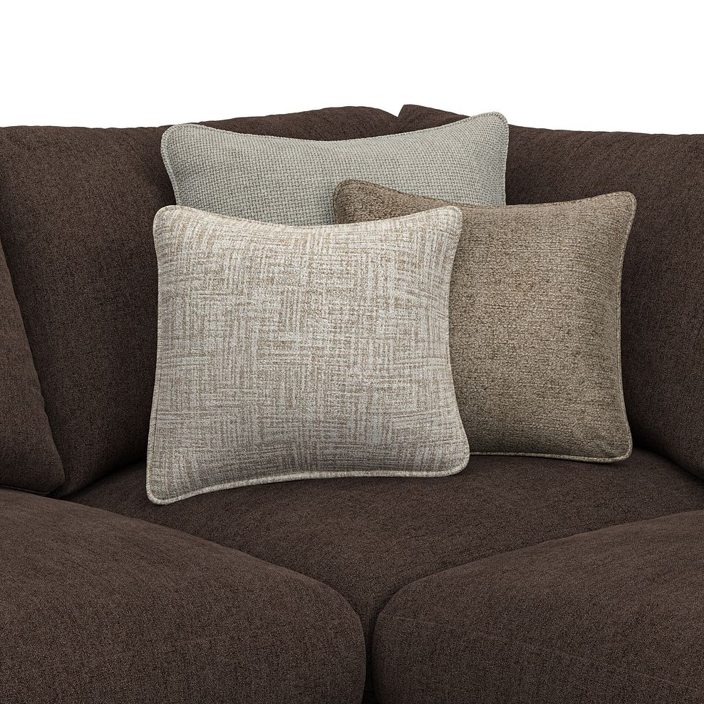 Elston 5 Seat Modular Corner Sofa in Penny Cacao Fabric - Group 3 6