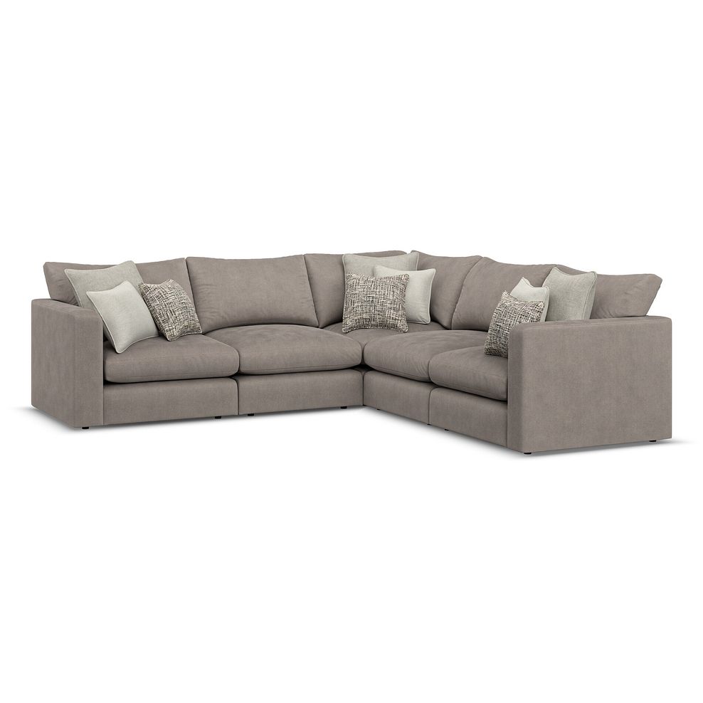 Elston 5 Seat Modular Corner Sofa in Penny Clay Fabric - Group 3 1