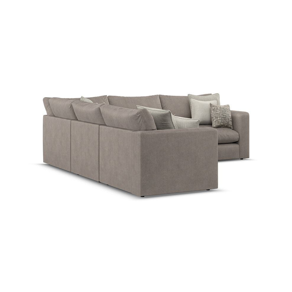 Elston 5 Seat Modular Corner Sofa in Penny Clay Fabric - Group 3 3