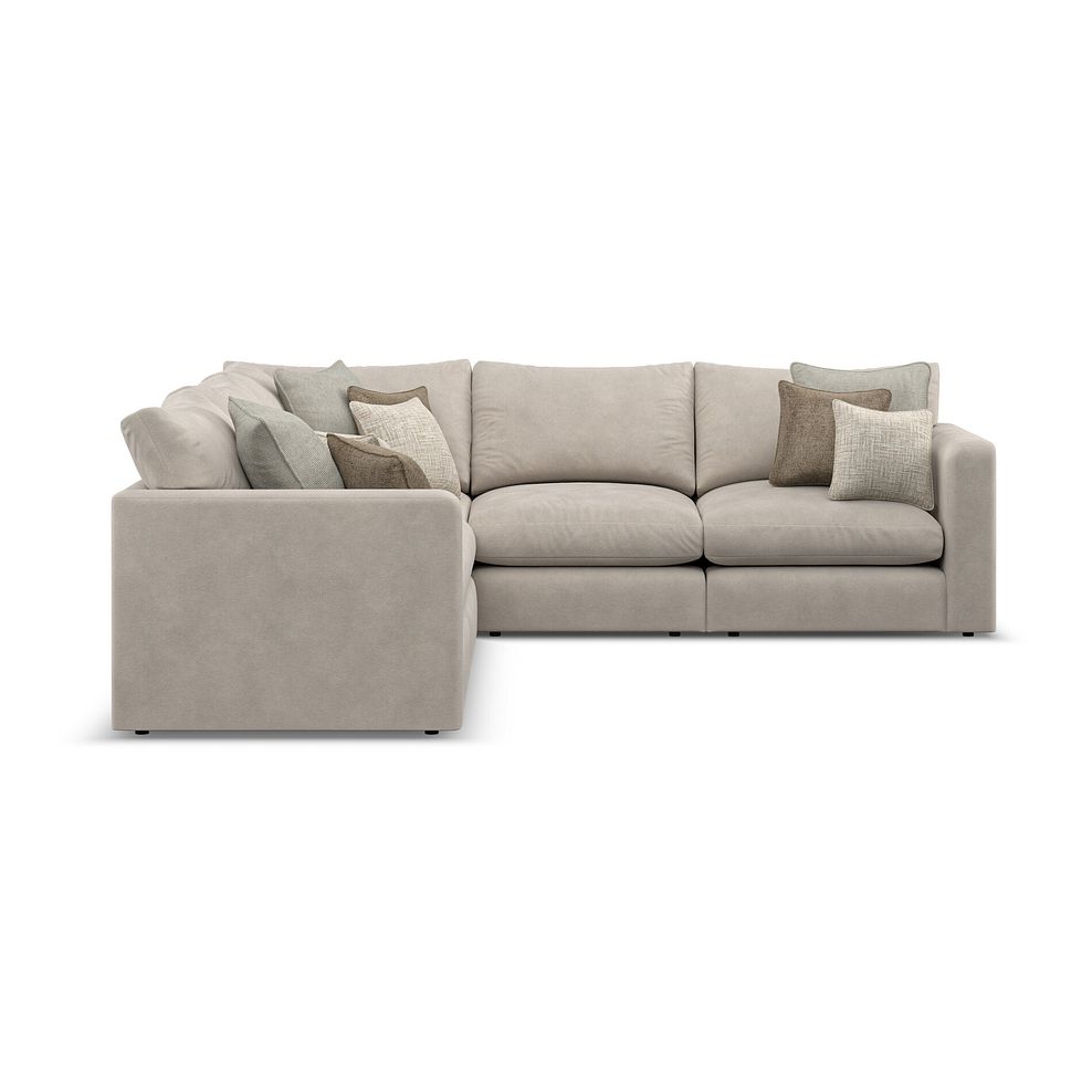 Elston 5 Seat Modular Corner Sofa in Penny Dove Fabric - Group 3 4