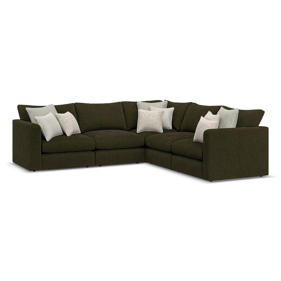 Elston 5 Seat Modular Corner Sofa in Penny Forest Fabric - Group 3 1