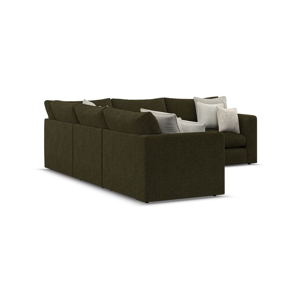 Elston 5 Seat Modular Corner Sofa in Penny Forest Fabric - Group 3 4