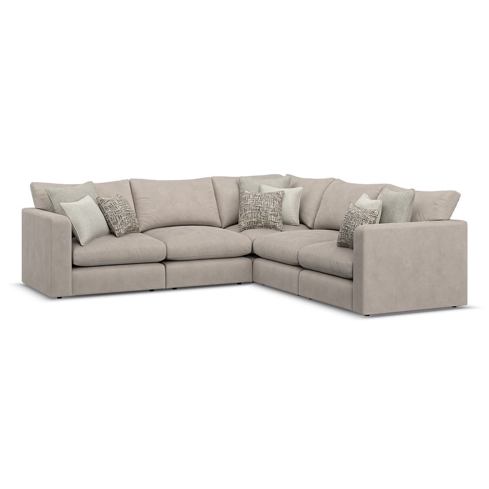 Elston 5 Seat Modular Corner Sofa in Penny Mid Grey Fabric - Group 3 1
