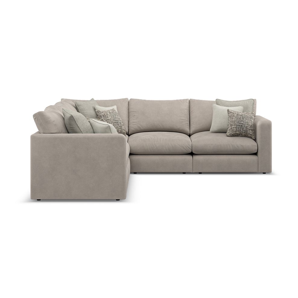 Elston 5 Seat Modular Corner Sofa in Penny Mid Grey Fabric - Group 3 4