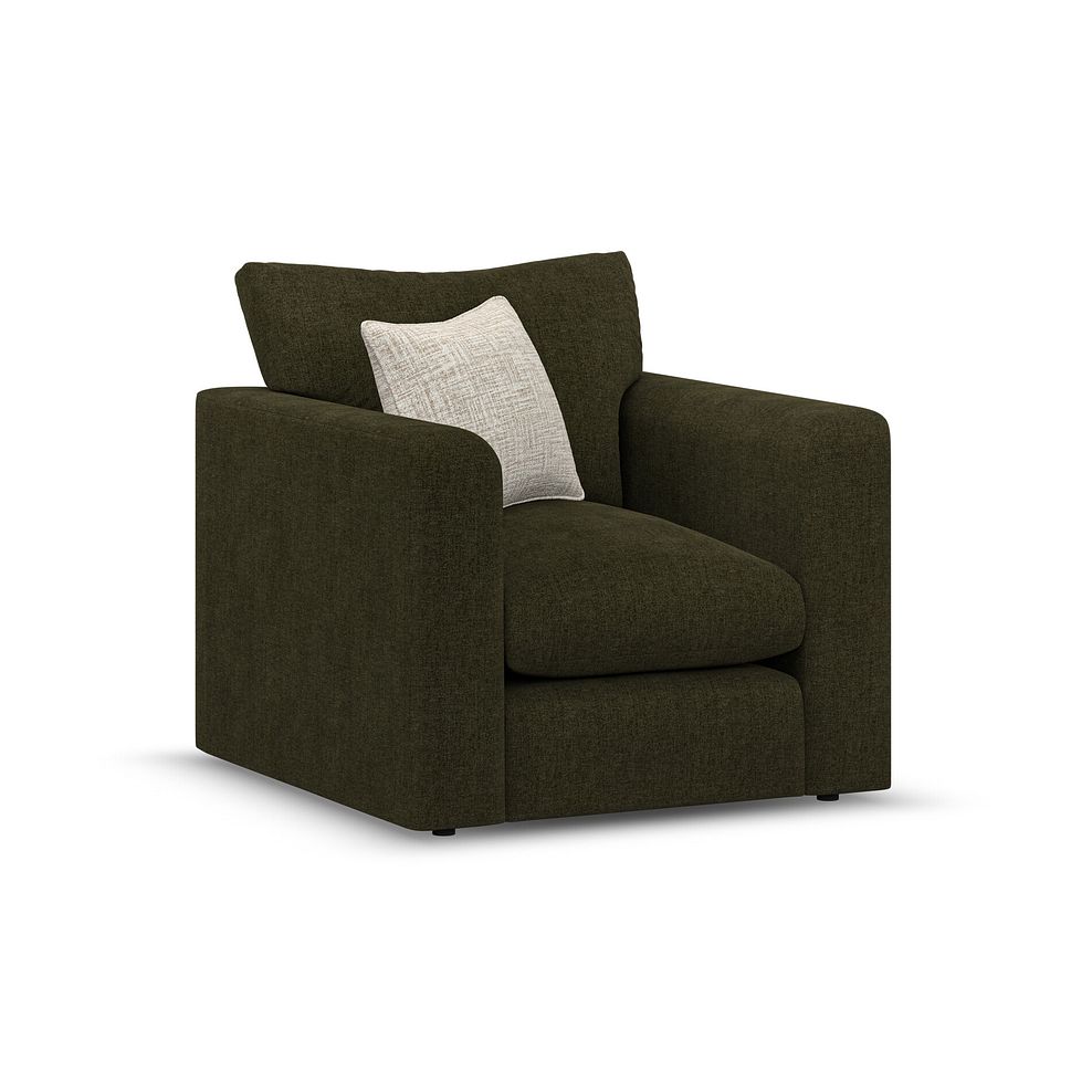 Elston Armchair in Penny Forest Fabric 1