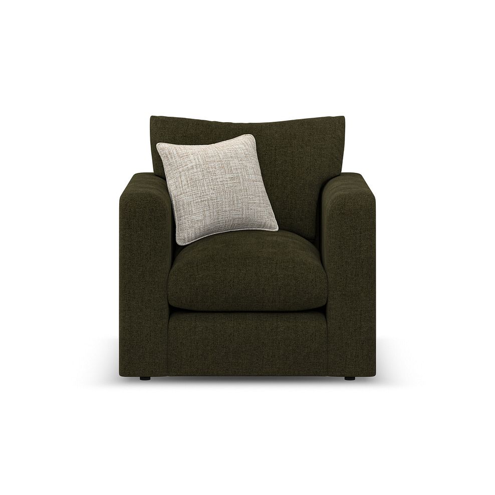 Elston Armchair in Penny Forest Fabric 2