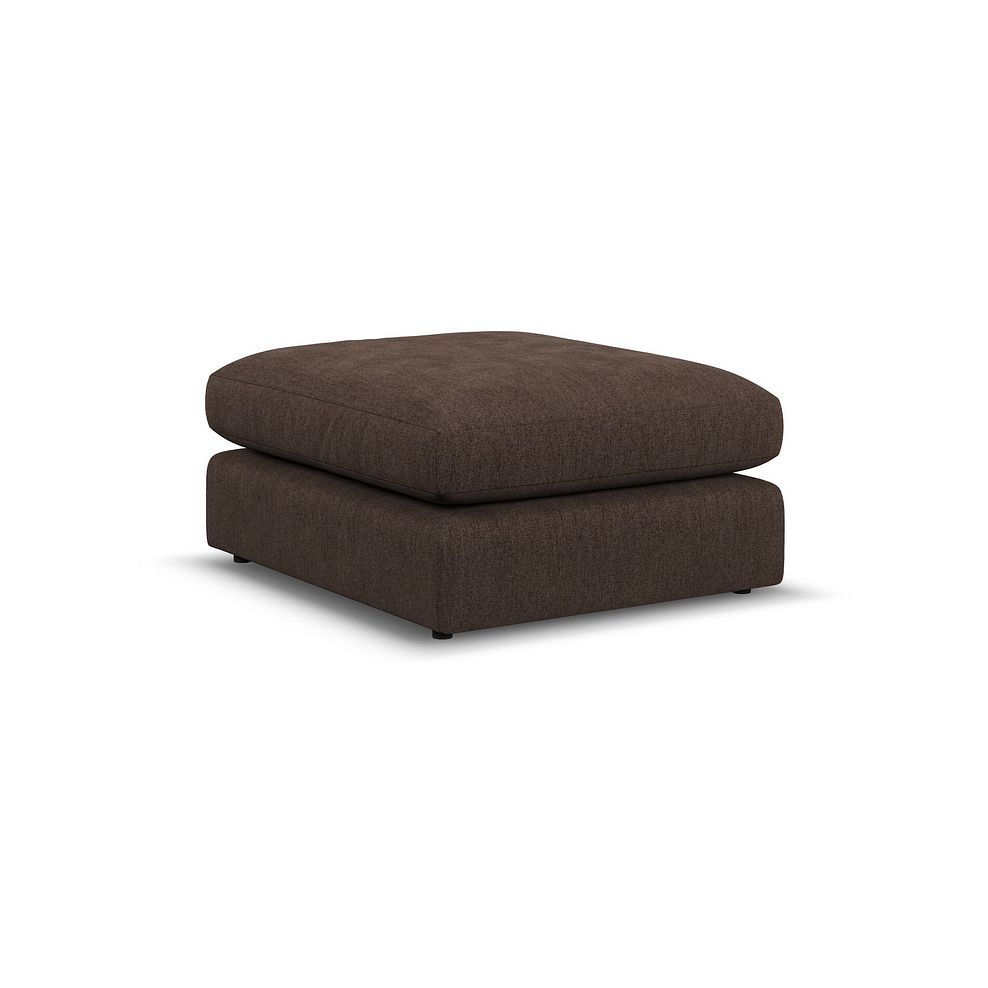 Elston Footstool in Penny Cacao Fabric 2
