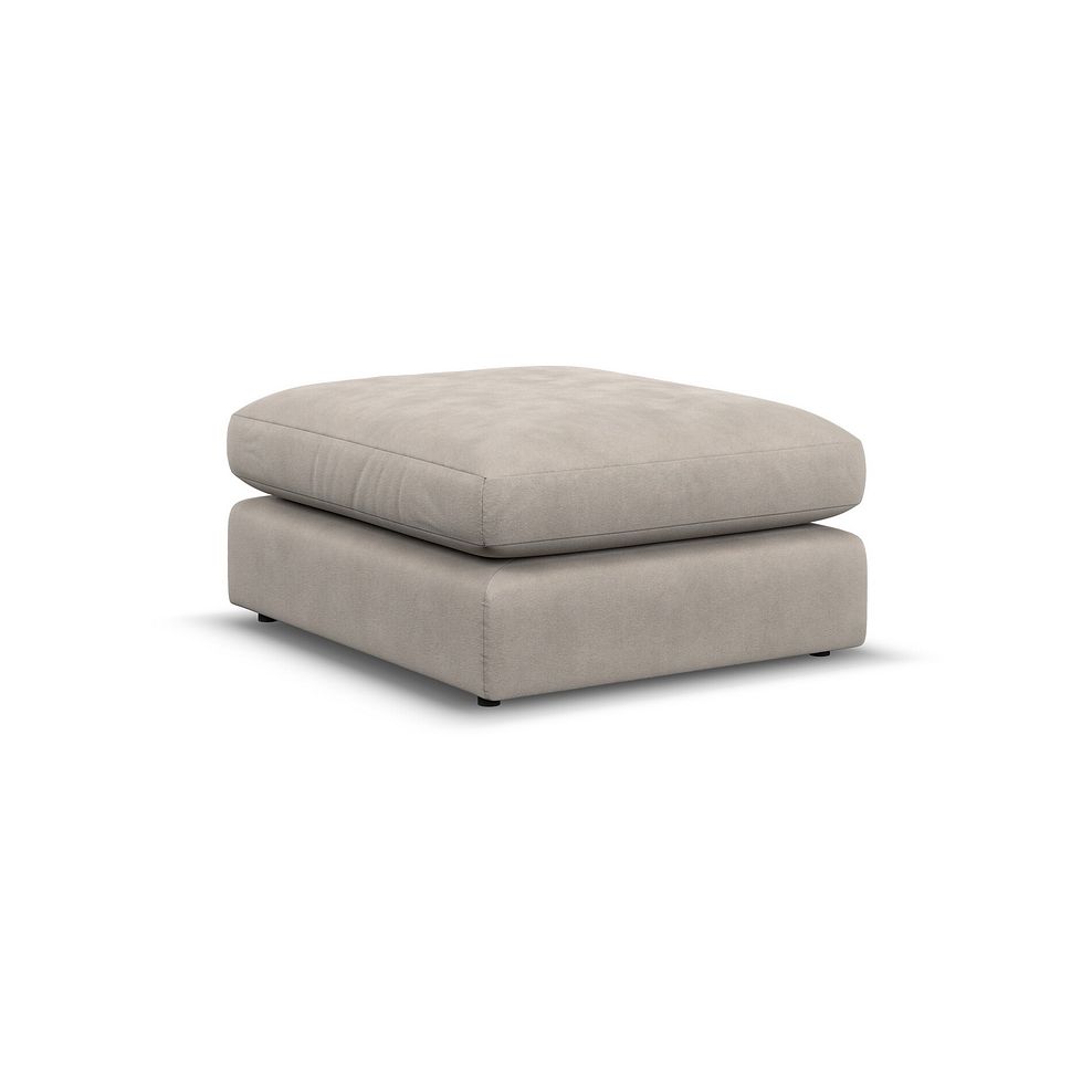 Elston Footstool in Penny Mid Grey Fabric 2