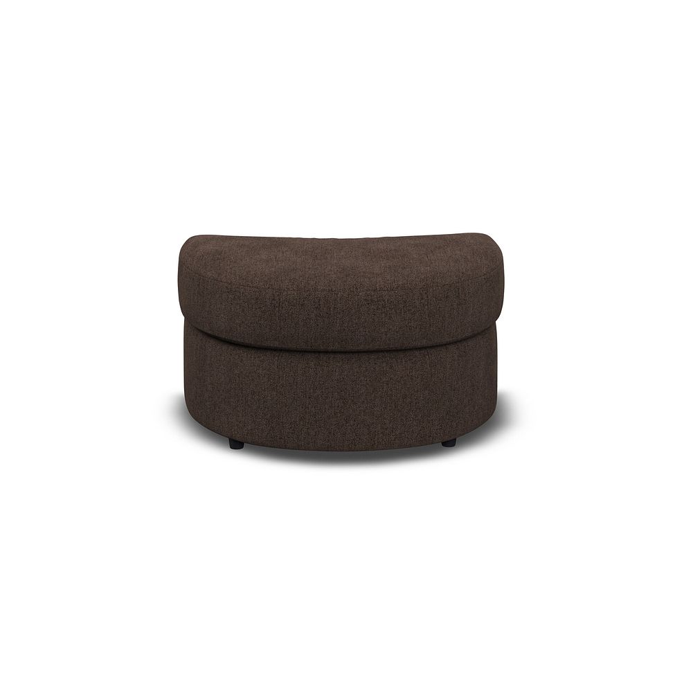 Elston Half Moon Footstool in Penny Cacao Fabric 2