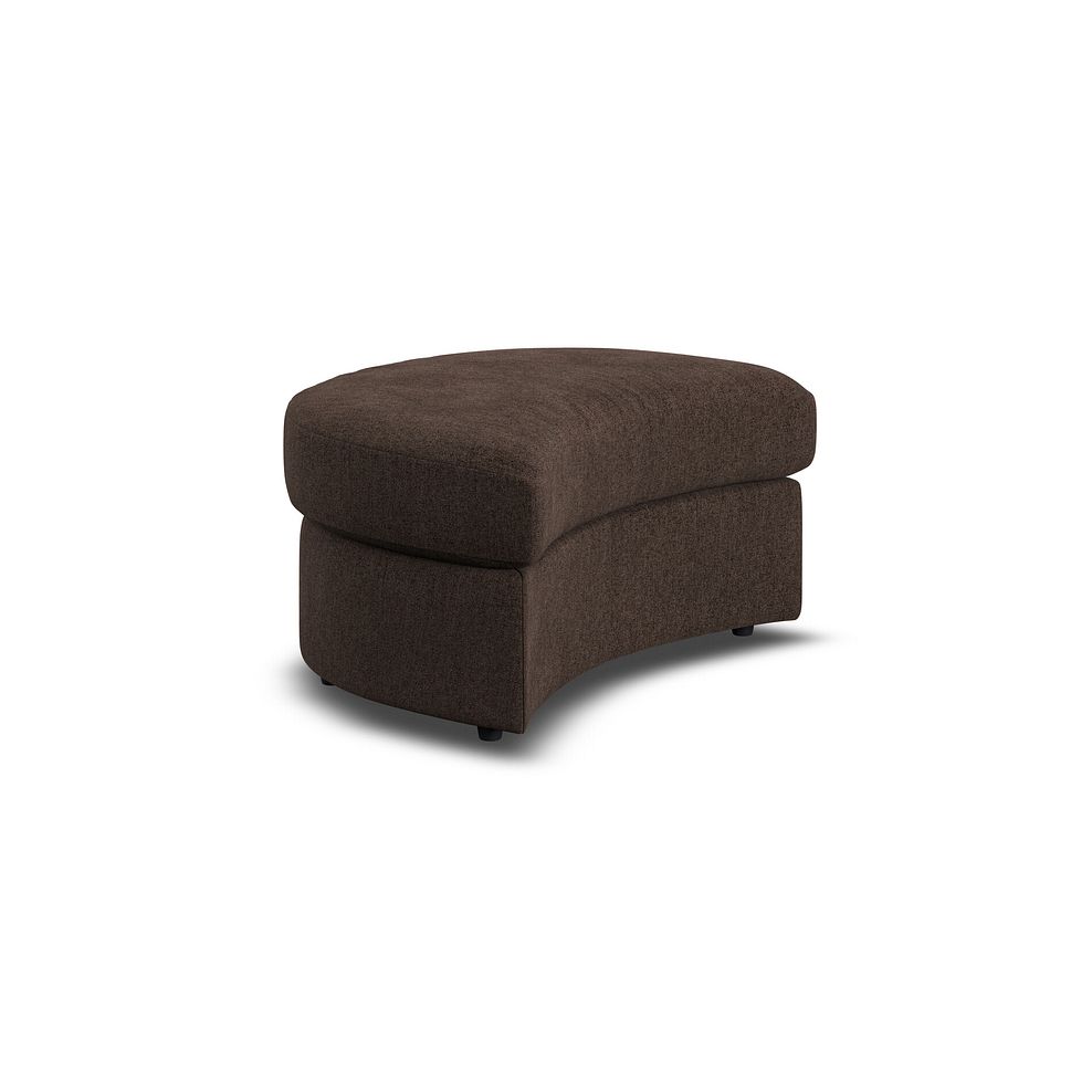 Elston Half Moon Footstool in Penny Cacao Fabric 3