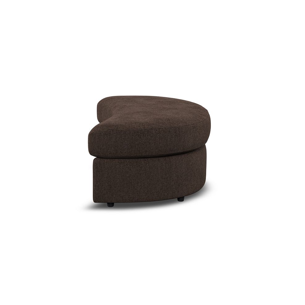 Elston Half Moon Footstool in Penny Cacao Fabric 4