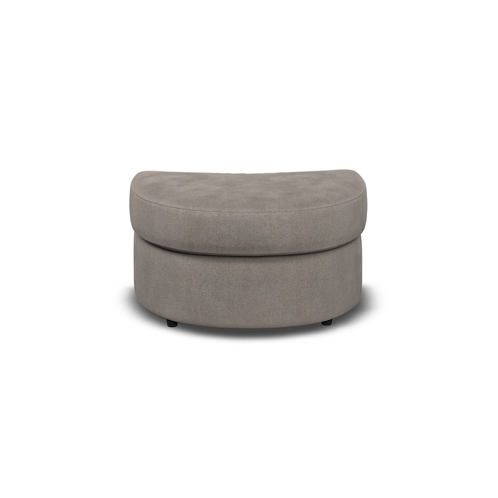 Elston Half Moon Footstool in Penny Clay Fabric 2