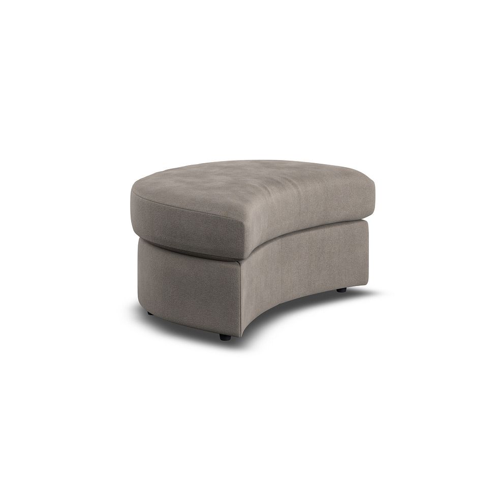 Elston Half Moon Footstool in Penny Clay Fabric 3