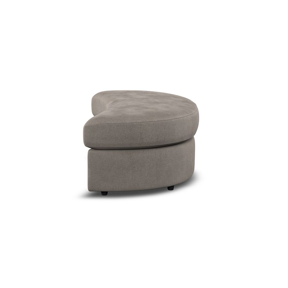 Elston Half Moon Footstool in Penny Clay Fabric 4