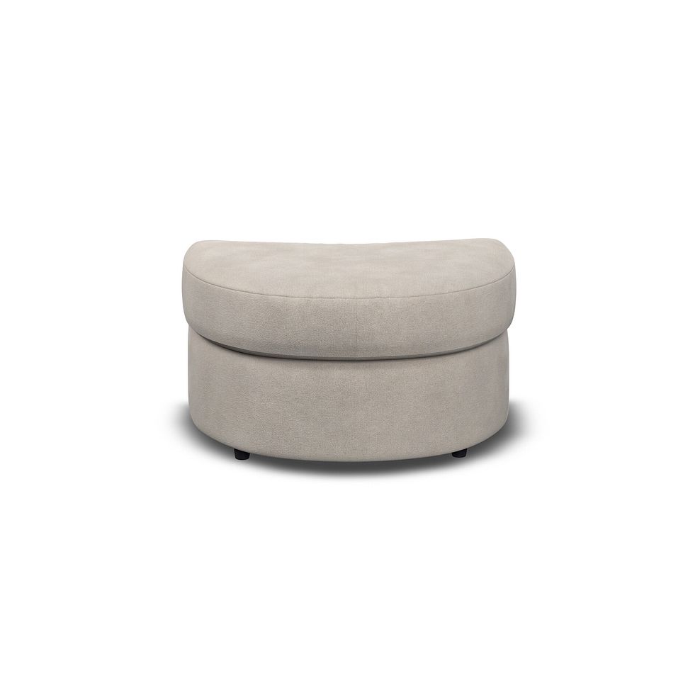Elston Half Moon Footstool in Penny Dove Fabric 2