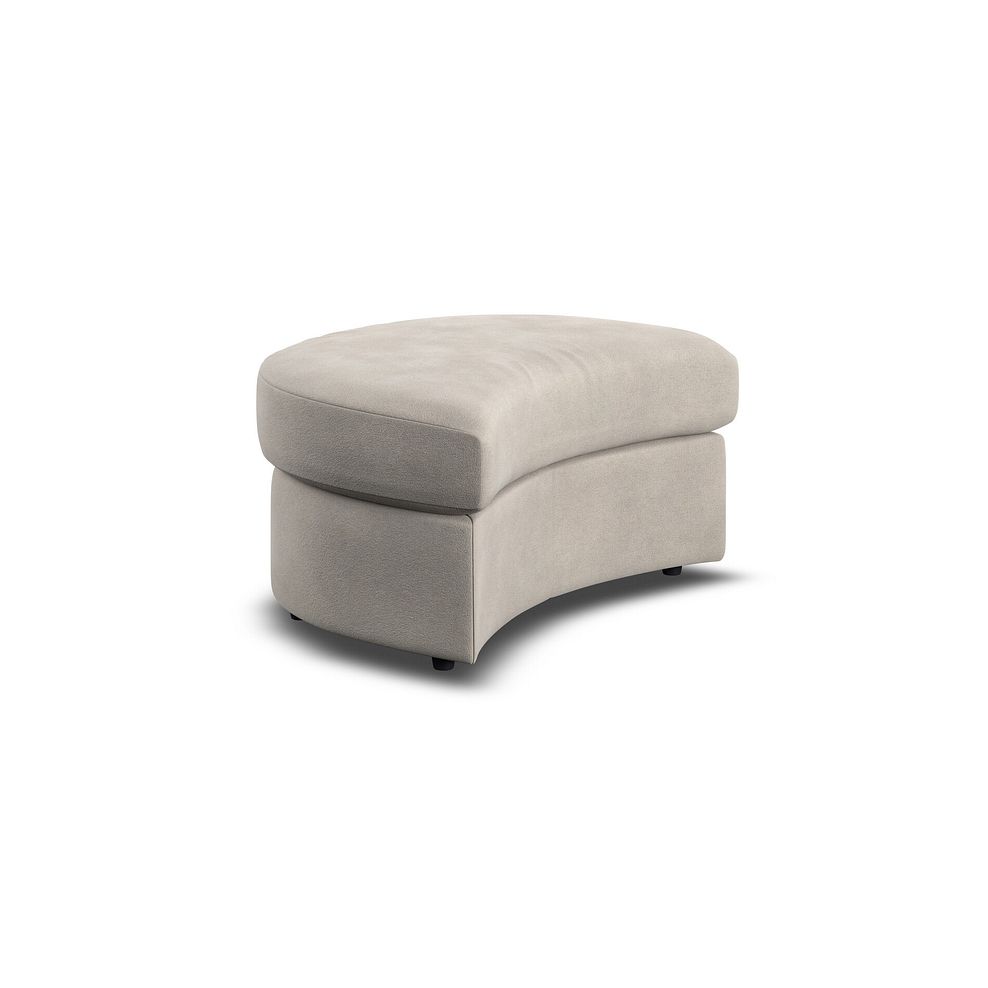 Elston Half Moon Footstool in Penny Dove Fabric 3