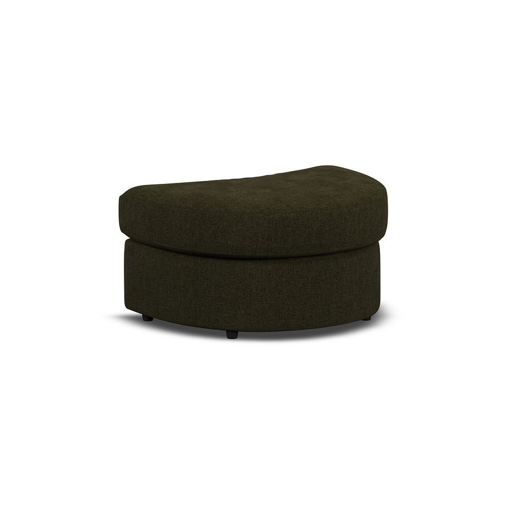 Elston Half Moon Footstool in Penny Forest Fabric 1