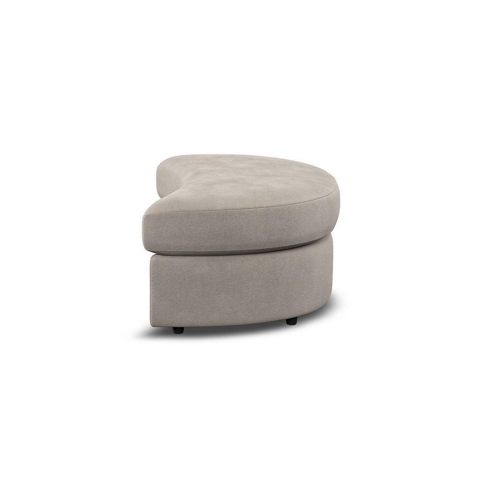Elston Half Moon Footstool in Penny Mid Grey Fabric 4