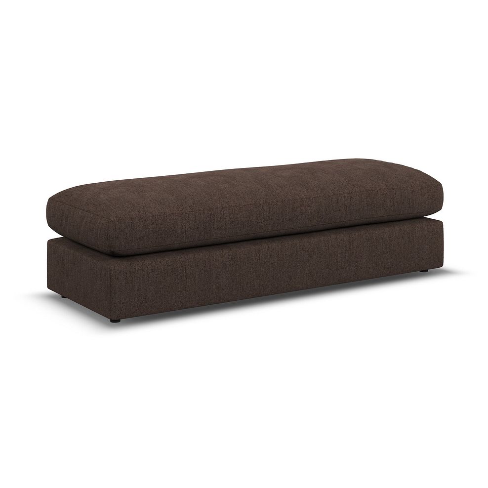 Elston Large Fender Footstool in Penny Cacao Fabric 1