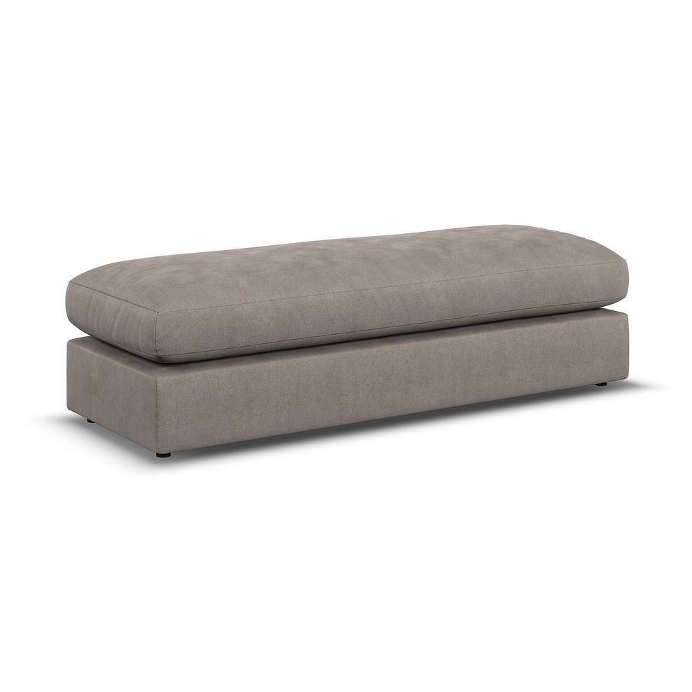 Elston Large Fender Footstool in Penny Clay Fabric 1