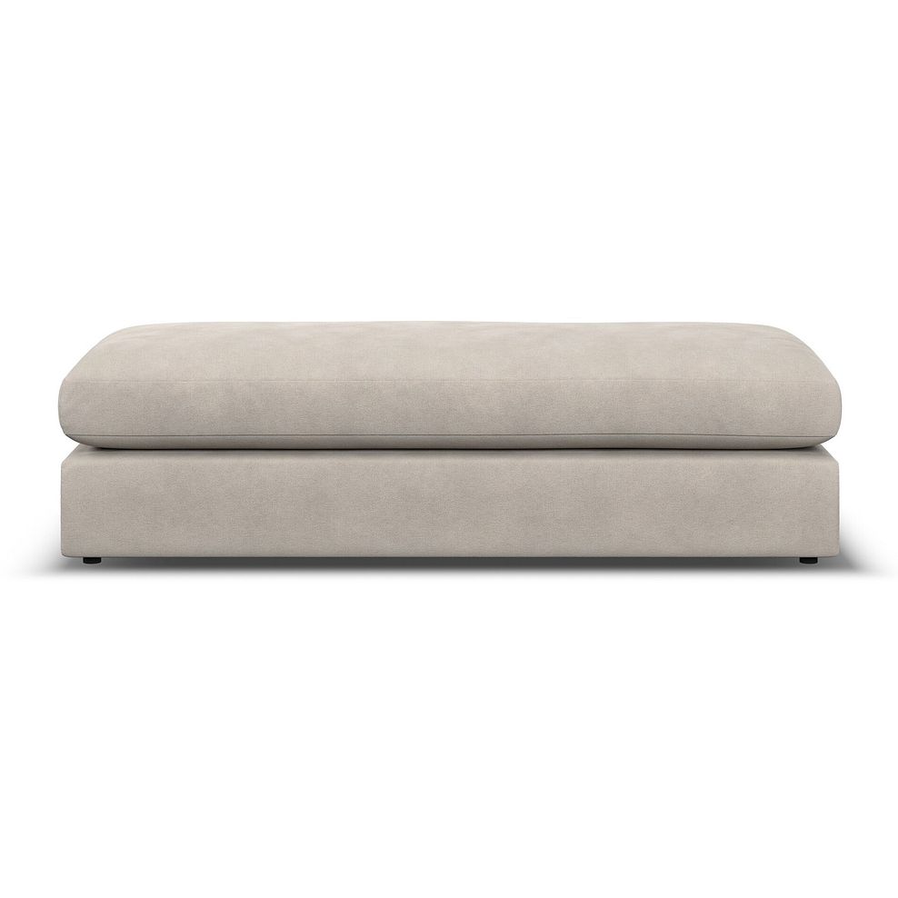 Elston Large Fender Footstool in Penny Dove Fabric 2