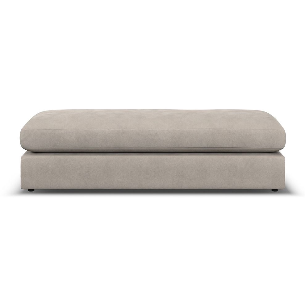 Elston Large Fender Footstool in Penny Mid Grey Fabric 2