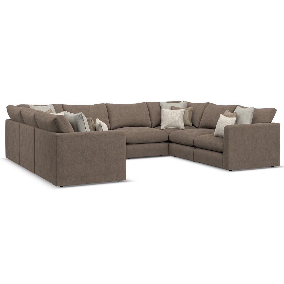 Elston Large U-Shape Modular Corner Sofa in Penny Burrow Fabric - Group 11 1