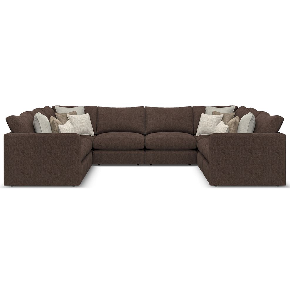 Elston Large U-Shape Modular Corner Sofa in Penny Cacao Fabric - Group 11 2