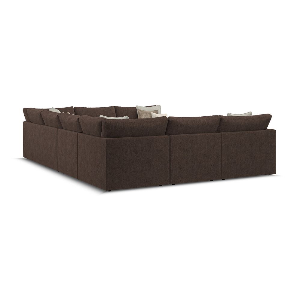 Elston Large U-Shape Modular Corner Sofa in Penny Cacao Fabric - Group 11 3