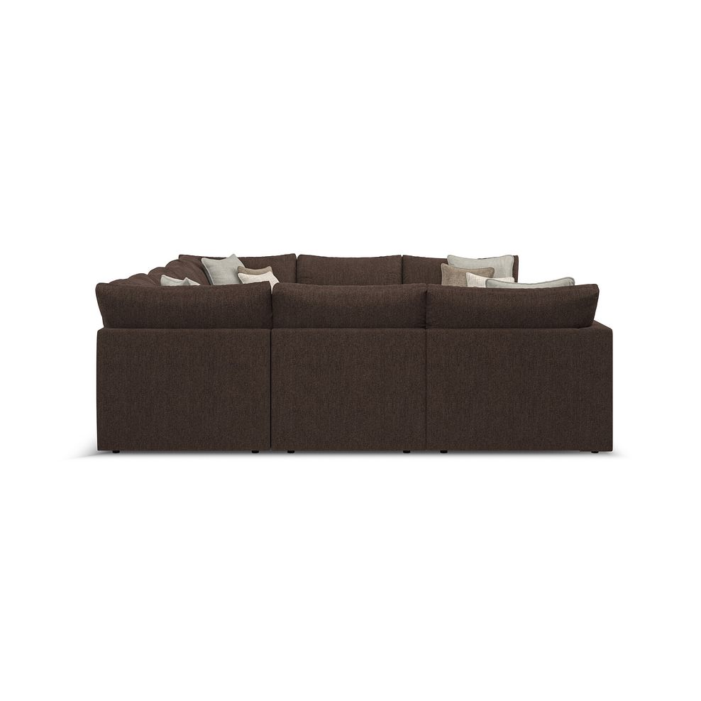 Elston Large U-Shape Modular Corner Sofa in Penny Cacao Fabric - Group 11 4